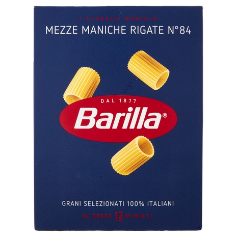 Barilla Pasta Mezze Maniche Rigate n.84 100% Grano Italiano 500g