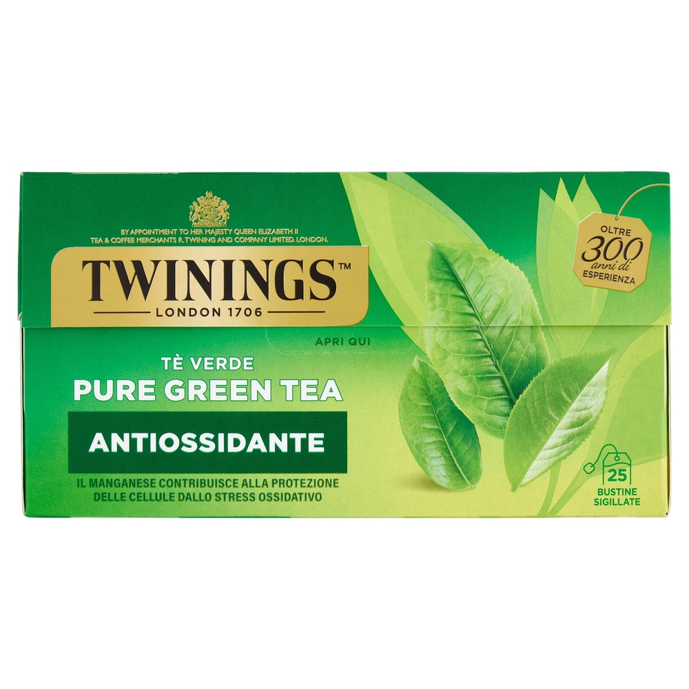 Twinings Pure Green Tea Tè Verde Antiossidante 25 filtri The 50 g