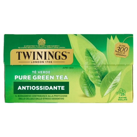 Twinings Pure Green Tea Tè Verde Antiossidante 25 filtri The 50 g