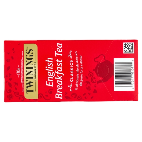 Twinings English Breakfast Tea Tè Nero 25 filtri +1 omaggio The 52 g