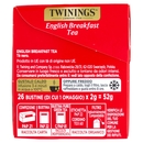 Twinings English Breakfast Tea Tè Nero 25 filtri +1 omaggio The 52 g