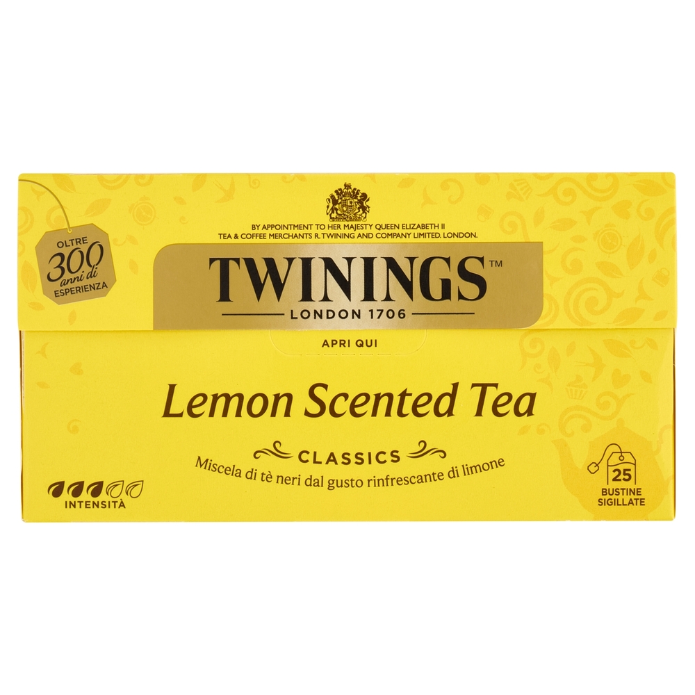 Twinings Lemon Scented Tea Tè Nero 25 filtri +1 omaggio The 52 g