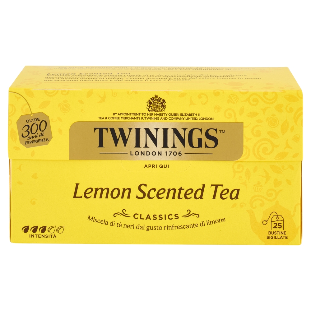 Twinings Lemon Scented Tea Tè Nero 25 filtri +1 omaggio The 52 g