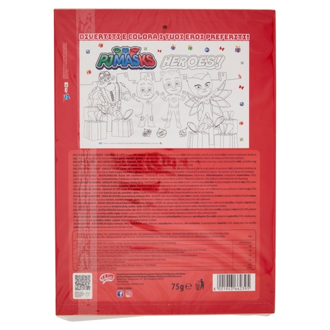 Walcor Calendario dell'Avvento Cioccolato al Latte Christmas Heroes PJ Masks 75 g