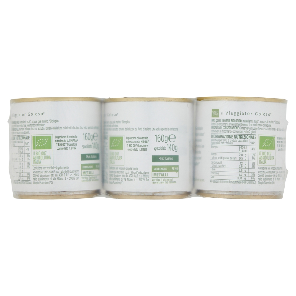 Mais BIO 3x160G Il Viaggiator Goloso