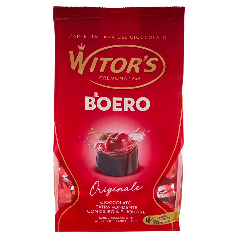 Witor's il Boero Originale Cioccolato Extra Fondente con Ciliegia e Liquore 1 kg