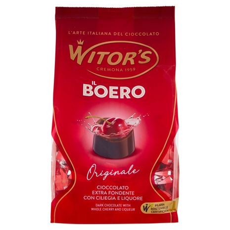 Witor's il Boero Originale Cioccolato Extra Fondente con Ciliegia e Liquore 1 kg