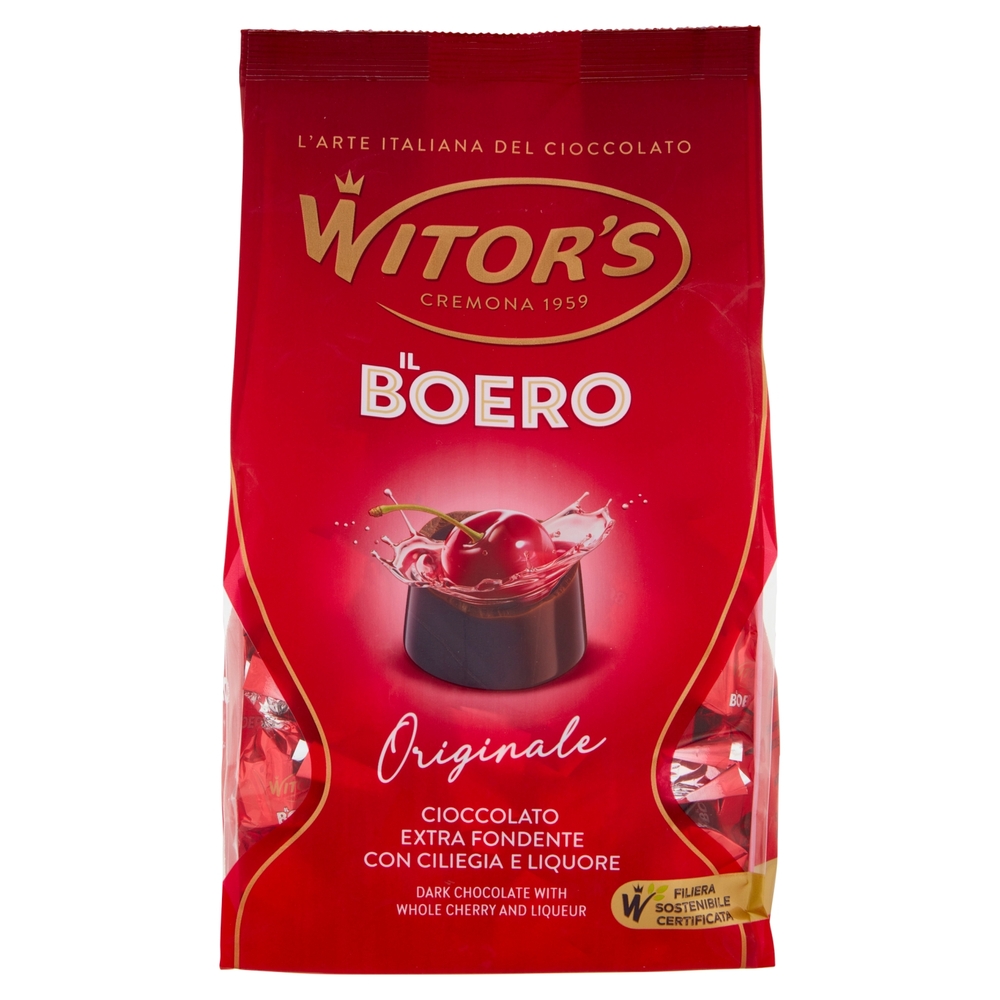 Witor's il Boero Originale Cioccolato Extra Fondente con Ciliegia e Liquore 1 kg