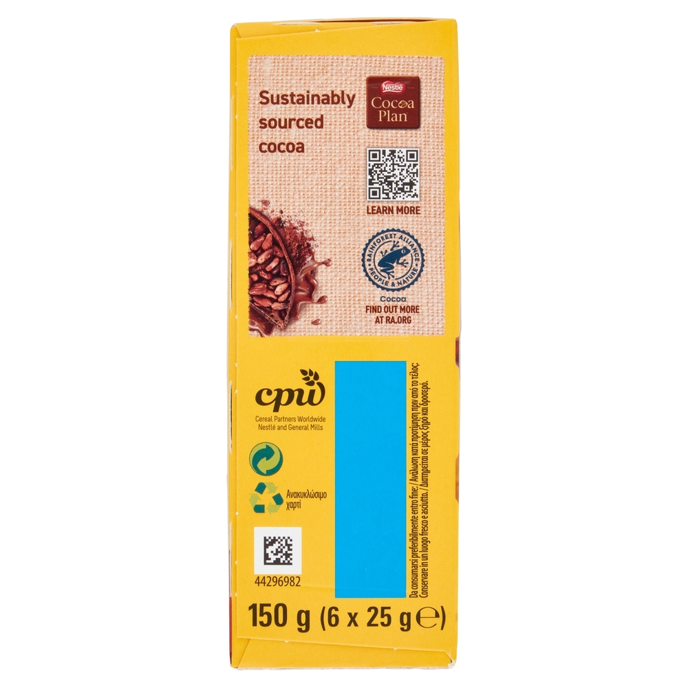 NESQUIK Maxi Choco Barrette di cereali con cioccolato al latte 6 snack da 25 g