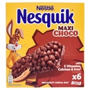 NESQUIK Maxi Choco Barrette di cereali con cioccolato al latte 6 snack da 25 g