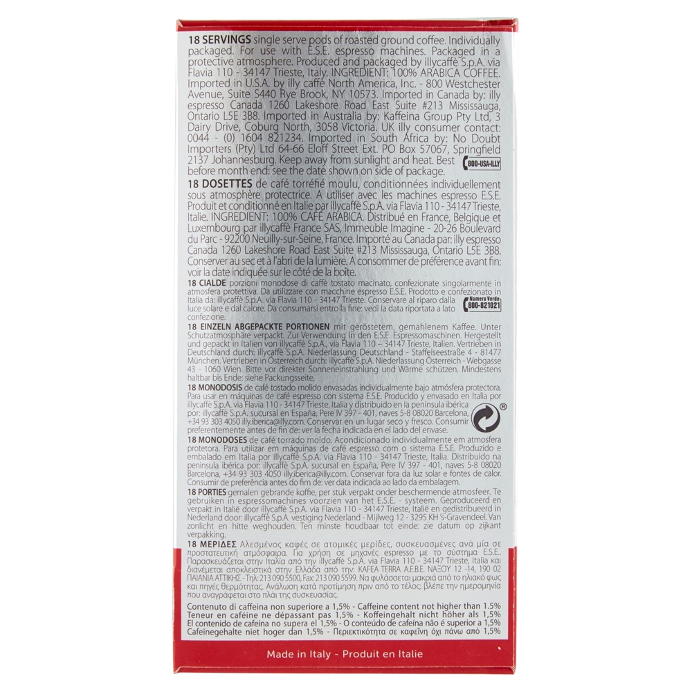 illy Classico 18 Cialde per Caffè Espresso 131 g