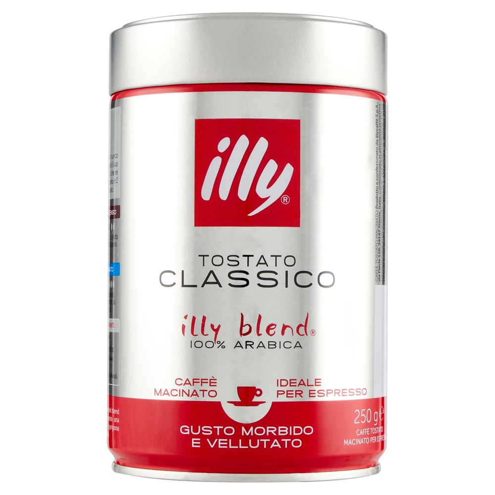 illy Tostato Classico Caffè Macinato Ideale per Espresso 250 g