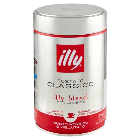 illy Tostato Classico Caffè Macinato Ideale per Espresso 250 g
