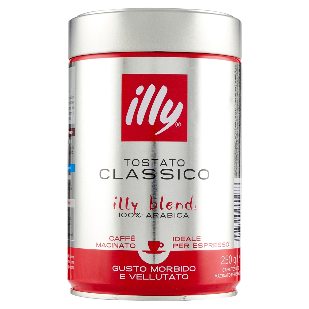 illy Tostato Classico Caffè Macinato Ideale per Espresso 250 g
