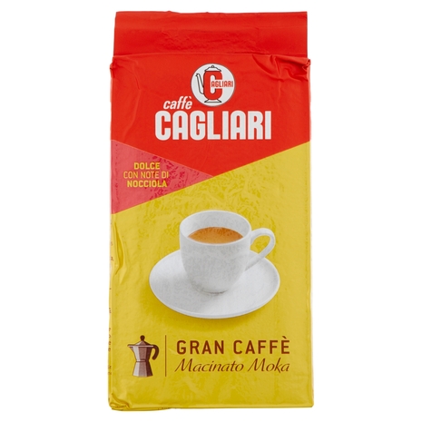Caffè Cagliari Gran Caffè Macinato Moka Dolce con Note di Nocciola 250 g