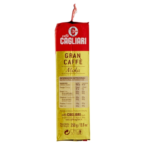 Caffè Cagliari Gran Caffè Macinato Moka Dolce con Note di Nocciola 250 g