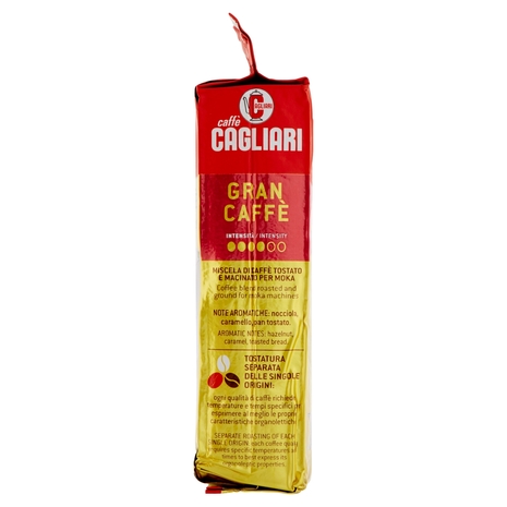 Caffè Cagliari Gran Caffè Macinato Moka Dolce con Note di Nocciola 250 g