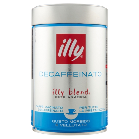 illy Decaffeinato Caffè Macinato Decaffeinato per Tutte le Preparazioni 250 g