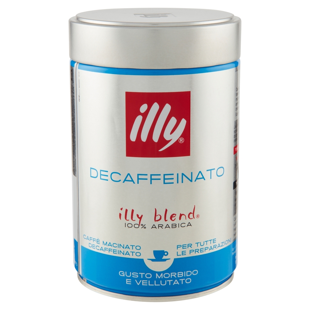 illy Decaffeinato Caffè Macinato Decaffeinato per Tutte le Preparazioni 250 g