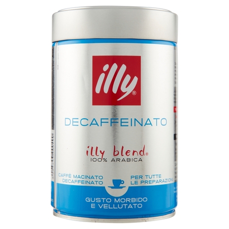 illy Decaffeinato Caffè Macinato Decaffeinato per Tutte le Preparazioni 250 g