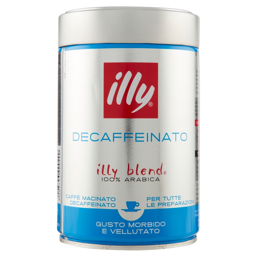illy Decaffeinato Caffè Macinato Decaffeinato per Tutte le Preparazioni 250 g
