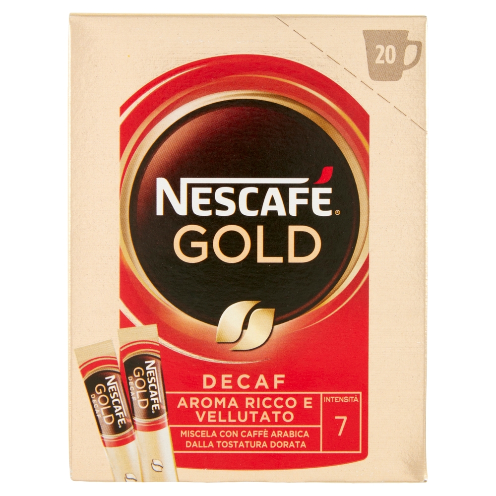 NESCAFÉ Gold Decaf Caffè Solubile Decaffeinato 20 Bustine da 1,7g