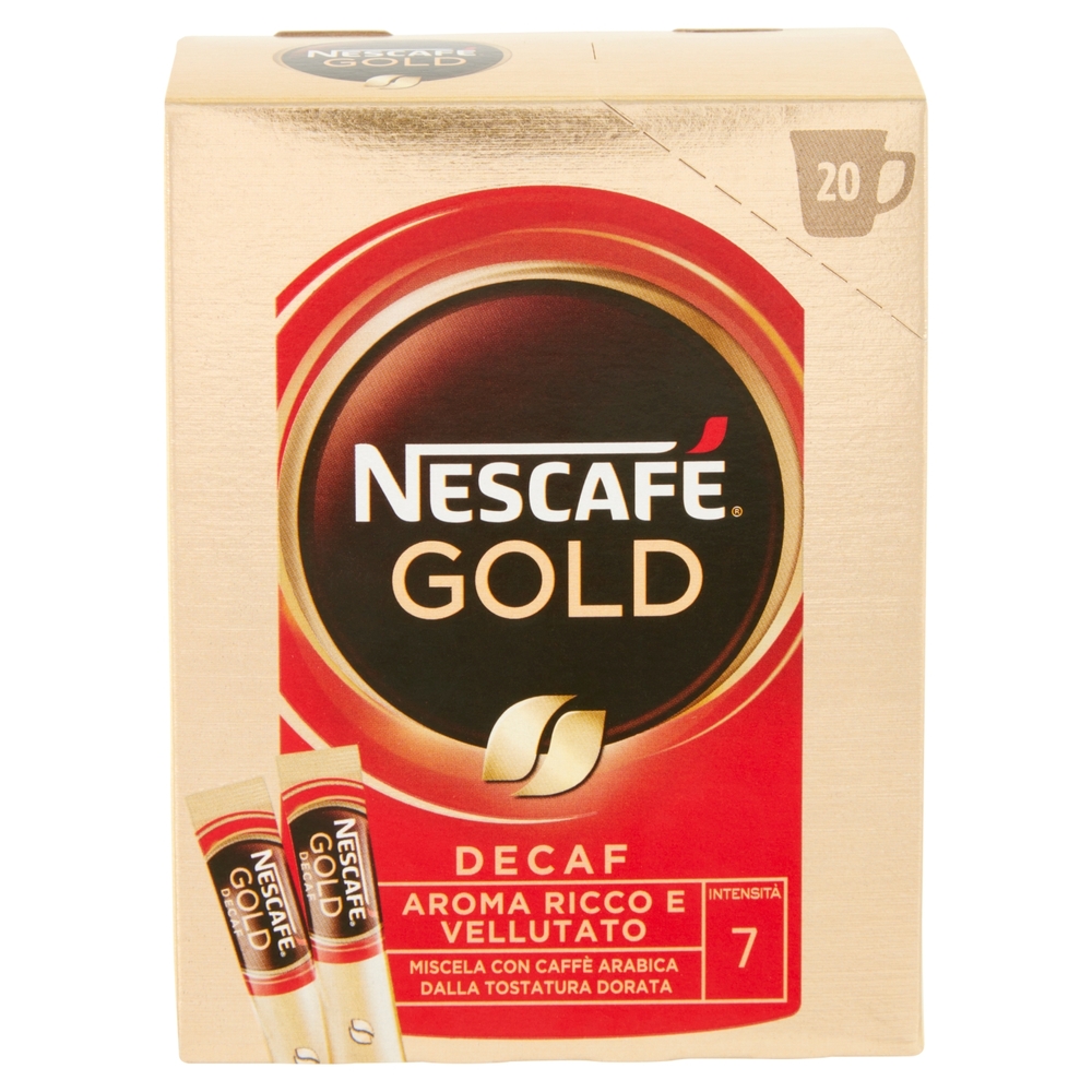 NESCAFÉ Gold Decaf Caffè Solubile Decaffeinato 20 Bustine da 1,7g