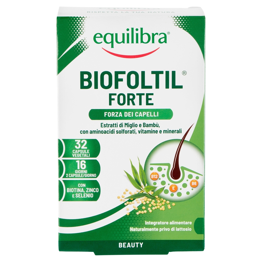 equilibra Biofoltil Forte Forza dei Capelli 32 Capsule Vegetali 36,1 g