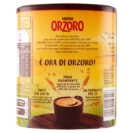 NESTLÉ ORZORO Orzo e Caffè Solubile barattolo 120 g