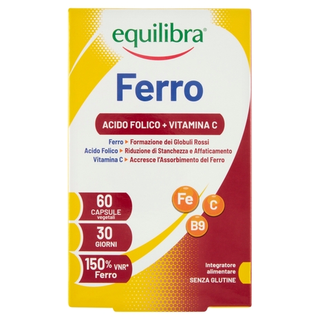 equilibra Ferro Acido Folico + Vitamina C 60 Capsule vegetali 26 g