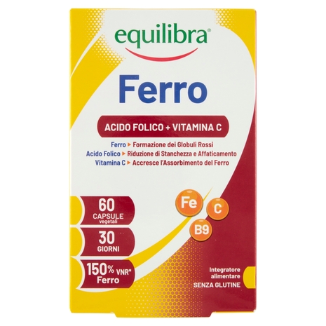 equilibra Ferro Acido Folico + Vitamina C 60 Capsule vegetali 26 g