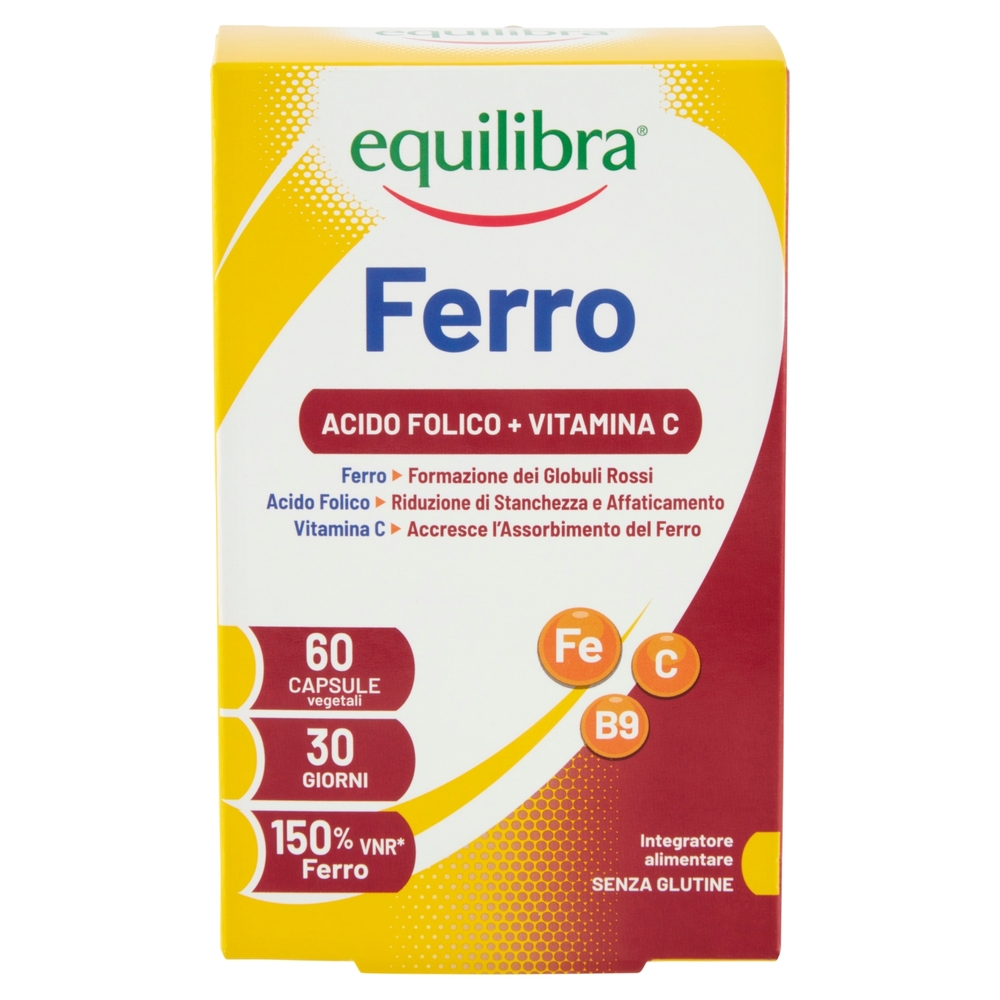 equilibra Ferro Acido Folico + Vitamina C 60 Capsule vegetali 26 g