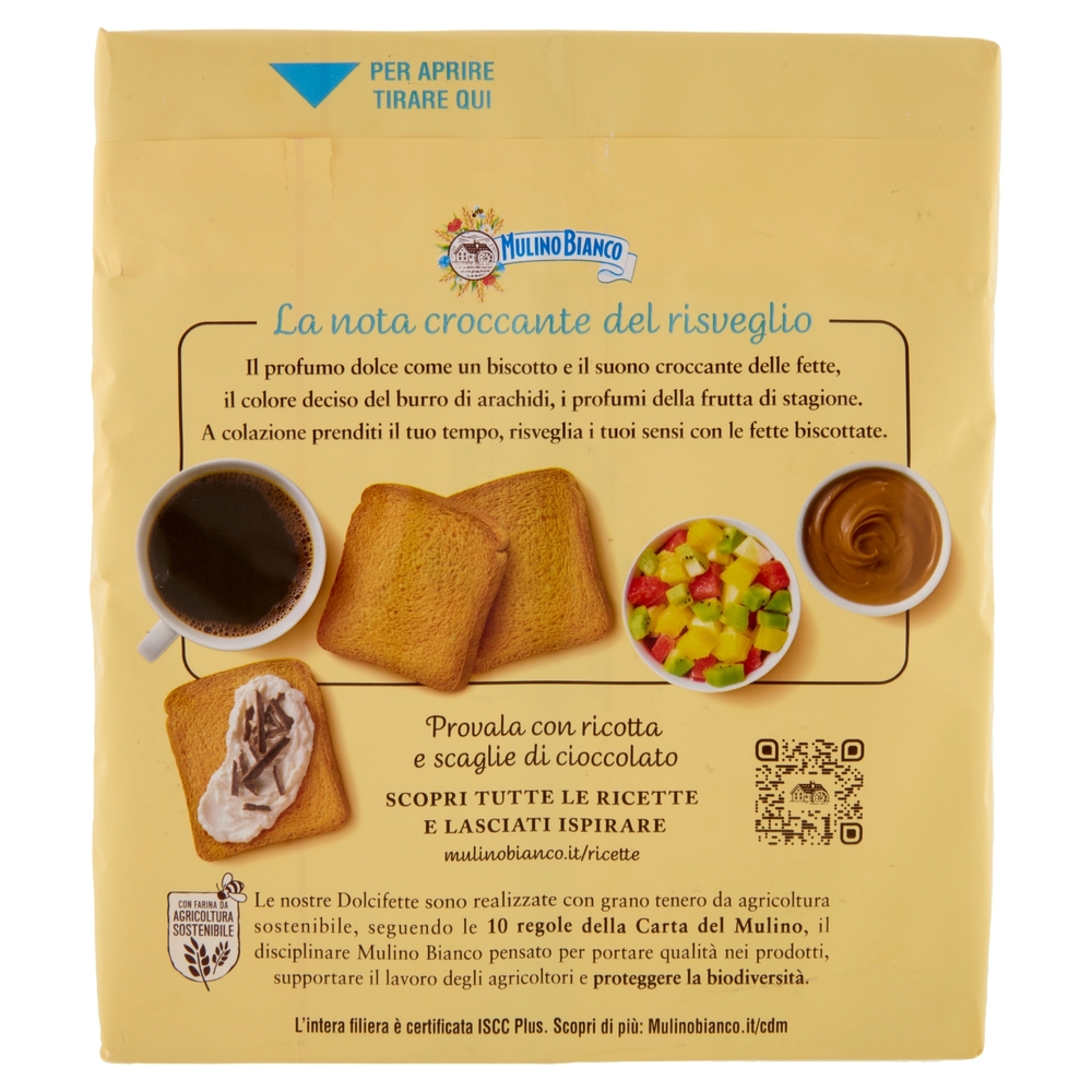 Mulino Bianco Fette Biscottate Dolcifette 315g