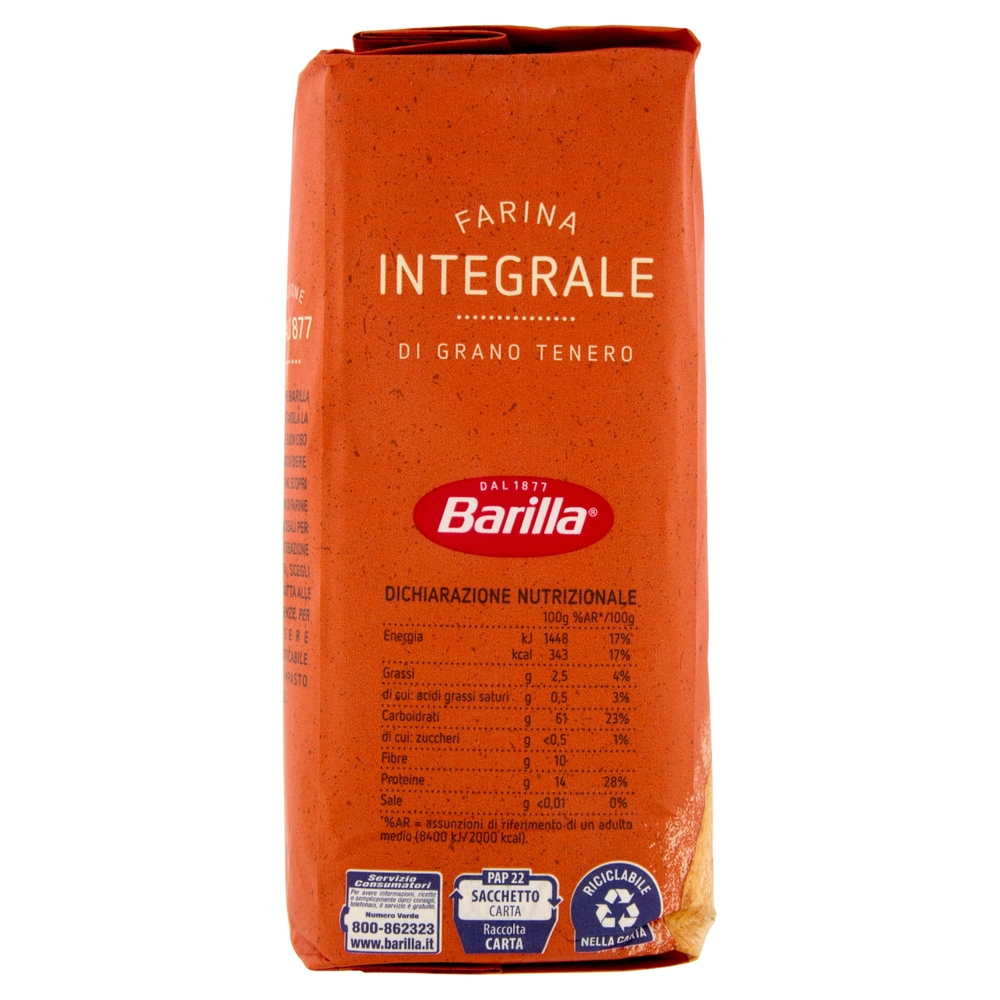 Barilla Farina Integrale di Grano Tenero 1000 g