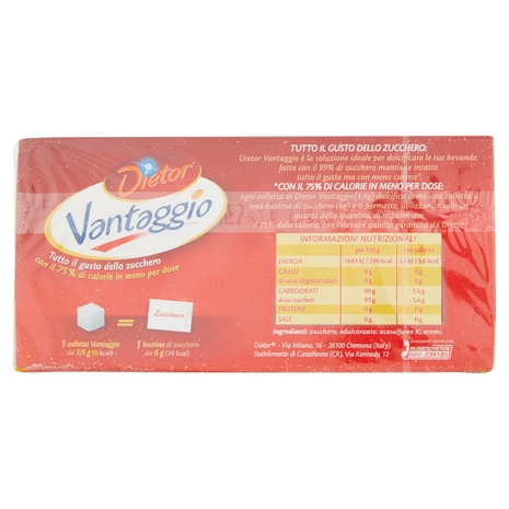Dietor Vantaggio Dolcificante in Zollette 204 Zollette 290 g