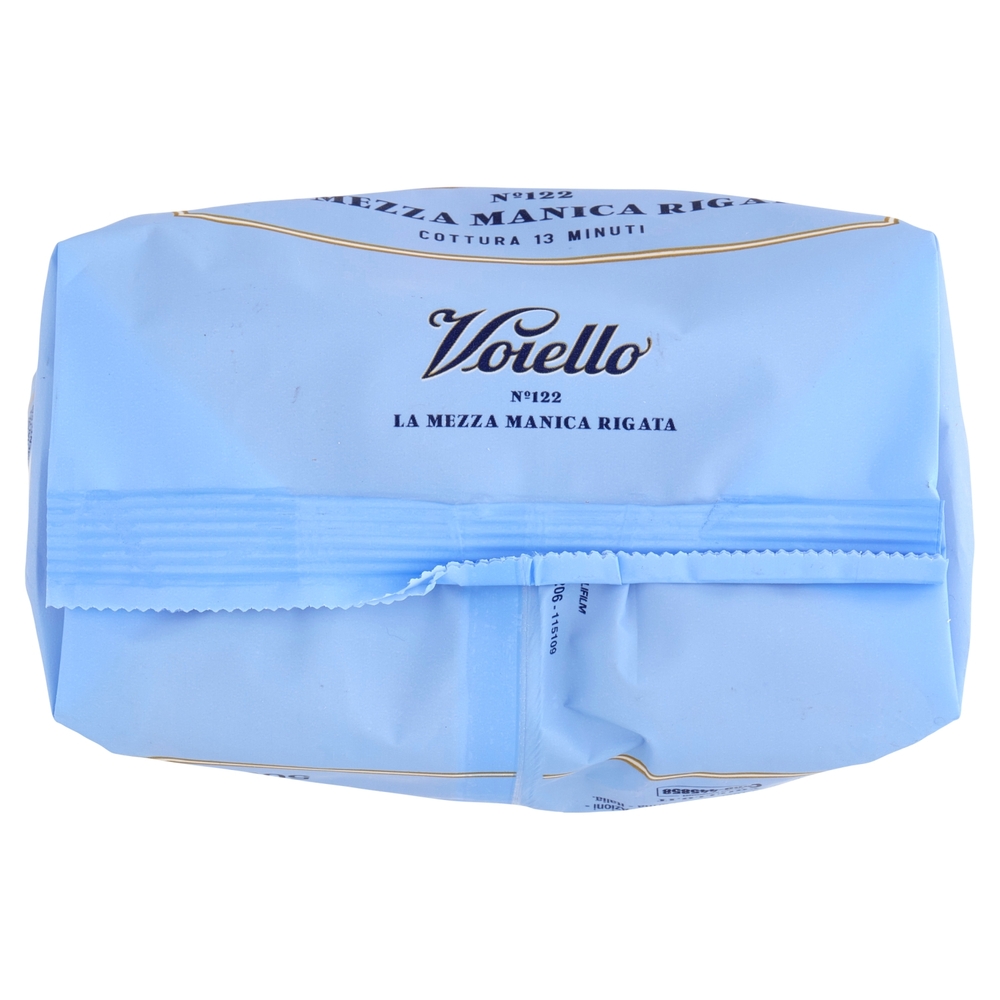 Voiello Pasta La Mezza Manica Rigata N°122 grano Aureo 100% italiano Trafilata bronzo 500 g