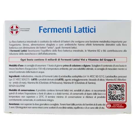 Matt Divisione Pharma Fermenti Lattici 12 buste 30 g