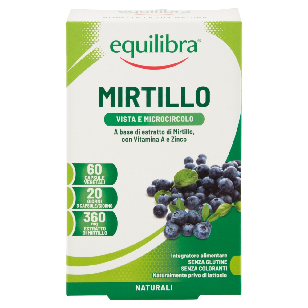 equilibra Mirtillo Vista e Microcircolo 60 Capsule Vegetali 26 g