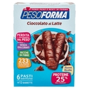 Pesoforma Cioccolato al Latte, sostitutivo del pasto ricco di fibre, 233 kcal per pasto, 12 x 31 g