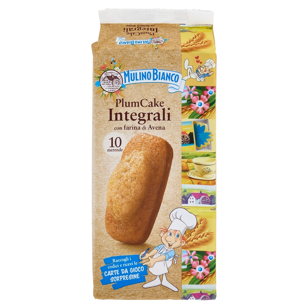 Mulino Bianco Plumcake Integrale Merenda con 100% Farina Integrale 10 pezzi 330g