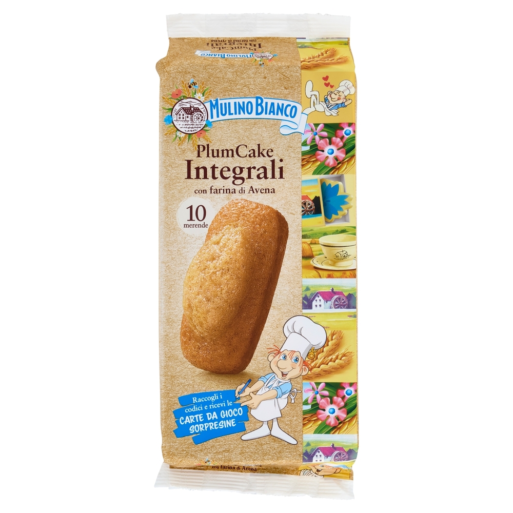 Mulino Bianco Plumcake Integrale Merenda con 100% Farina Integrale 10 pezzi 330g