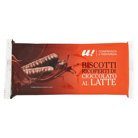 Biscotti Ricoperti di Cioccolato al Latte U! Confronta e Risparmia