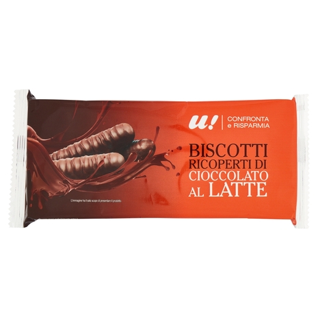 Biscotti Ricoperti di Cioccolato al Latte U! Confronta e Risparmia