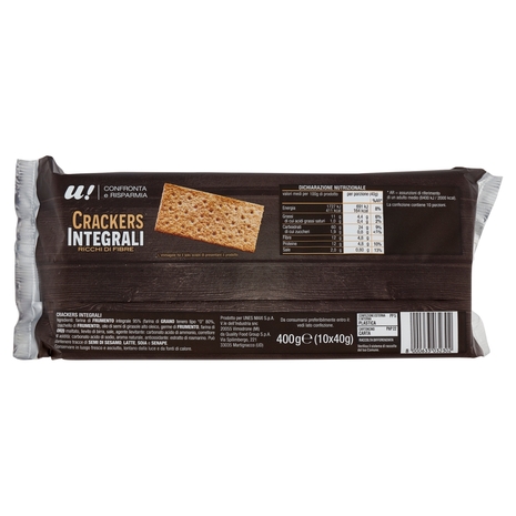 Crackers Integrali Ricchi di Fibre U! Confronta e Risparmia