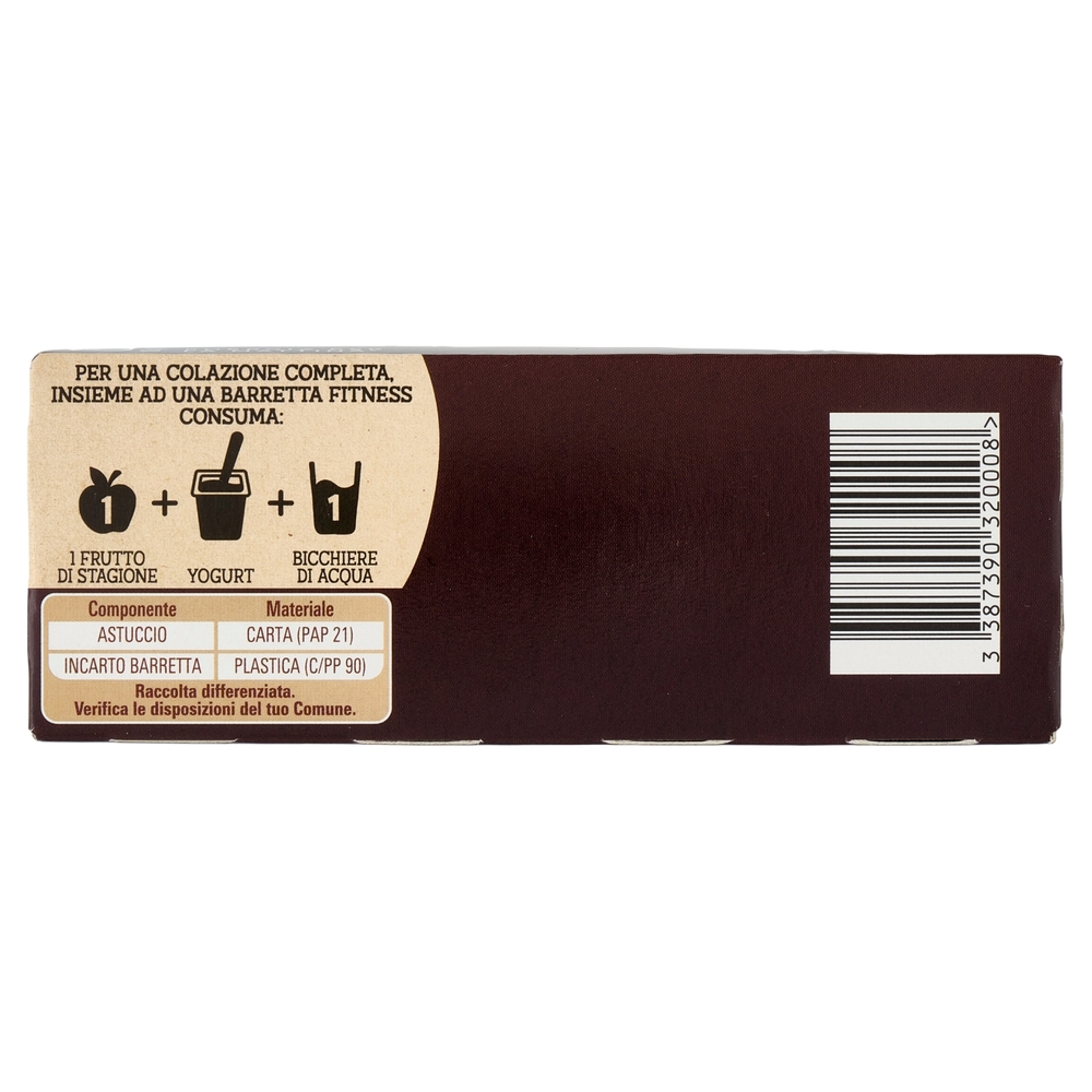 FITNESS Chocolate Barrette Cereali Integrali con Cioccolato al Latte 6 pezzi da 23,5 g