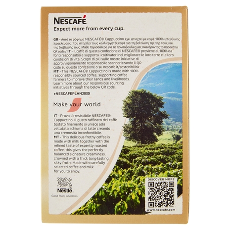 NESCAFÉ Cappuccino Solubile, 10 Bustine 140g