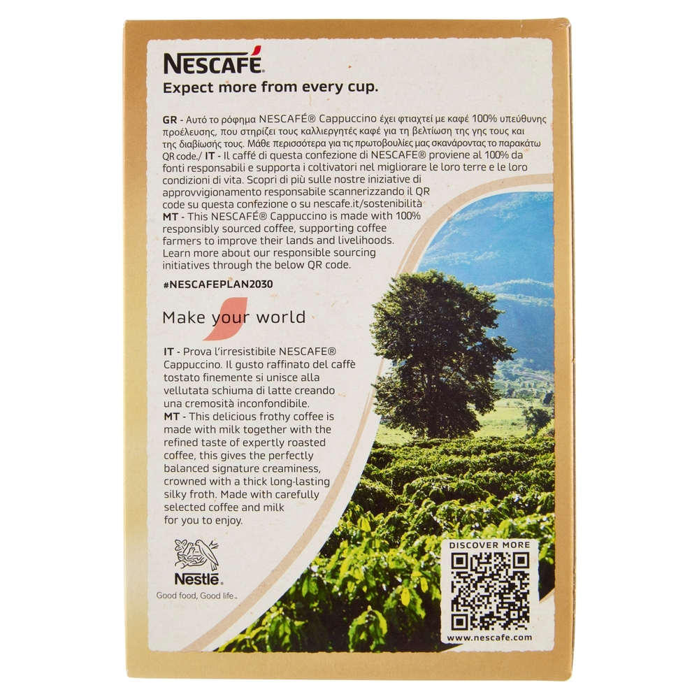 NESCAFÉ Cappuccino Solubile, 10 Bustine 140g