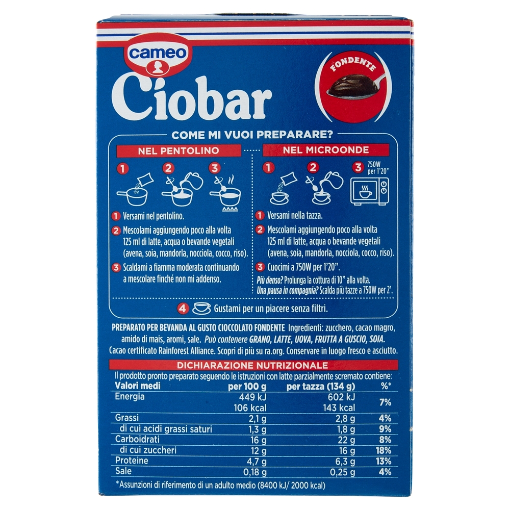 cameo Ciobar Fondente 5 x 23 g