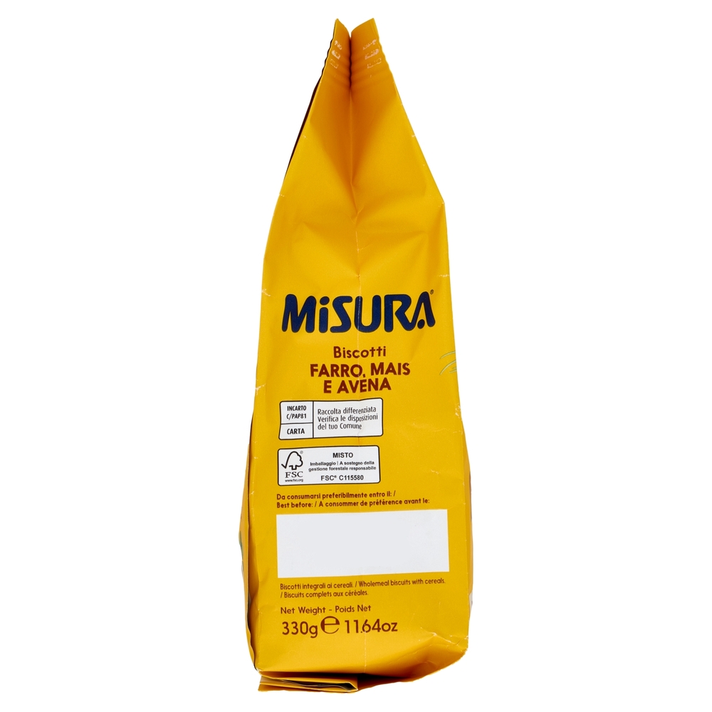 Misura Multicereali Biscotti Farro, Mais e Avena 330 g