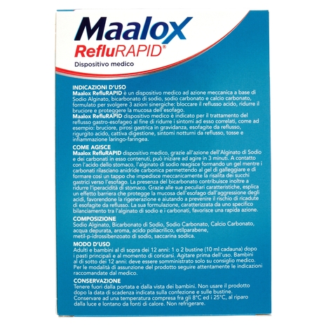 Maalox RefluRapid Bustine Monodose 20 x 10 ml